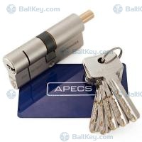 Apecs цилиндр N6-NI ключ/вертушка флажок никель усиленный 5ключей