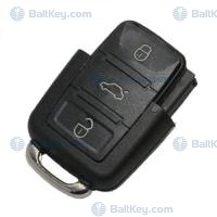 VW/Skoda/Seat пульт Ц.З. 434МГц 3 кнопки 1K0959753G прямоугольный вырез