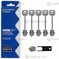 Atra Dierre Mia Block комплект сувальдных ключей 5шт для замков с перекодировкой 3810 (ключ 107мм)