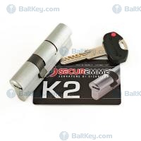 Securemme цилиндр K2 ключ/ключ флажок хром-сатин (перекодировка) 1+5ключей