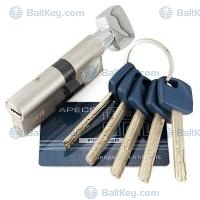 Apecs цилиндр Premier XR-C15 ключ/вертушка флажок никель 5ключей