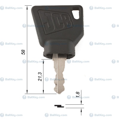 JCB 70145501 готовый ключ для строительной техники
