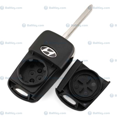 Hyundai выкидной KI7_KIA7_KIA7_x корпус ключа с местом под чип и Ц.З. 3кнопки (багажник)