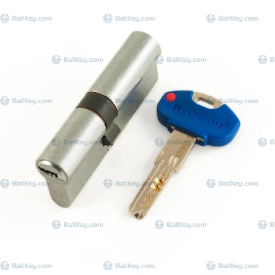 Securemme цилиндр K1 ключ/ключ флажок хром-сатин (перекодировка) 1+5ключей