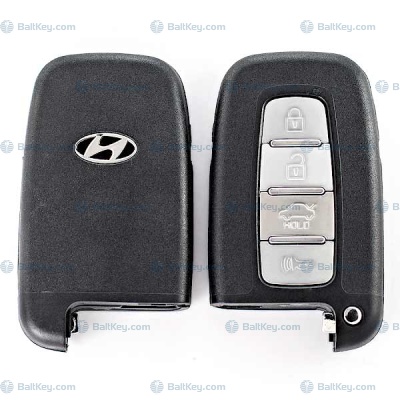 Hyundai смартключ ID46 PCF7952 433МГц 4кнопки 4X000 без лезвия 