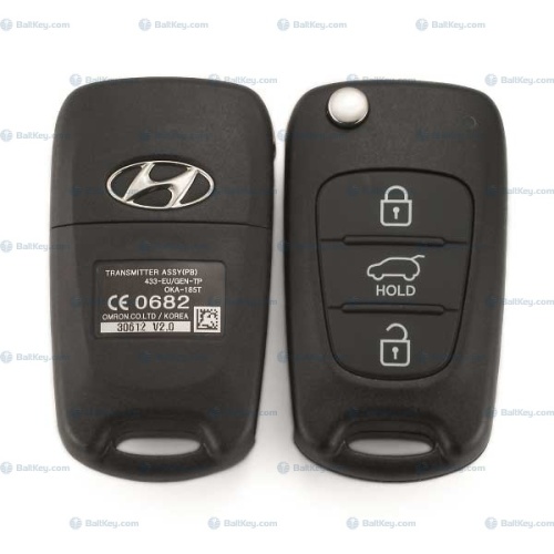 Hyundai выкидной ID46 PCF7936 433МГц 3кнопки OKA-185T  iX35 2010-, i20 2008- оригинал