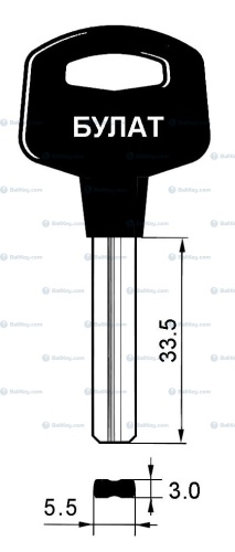 Булат Финский ВС-901 5,5*3мм с пазом пластик.ручка