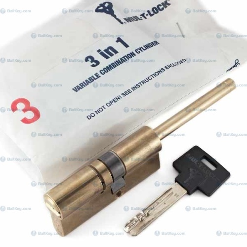 Mul-t-lock цилиндр 066 ключ/длинный шток флажок латунь светофор (перекодировка) 2+5+5ключей